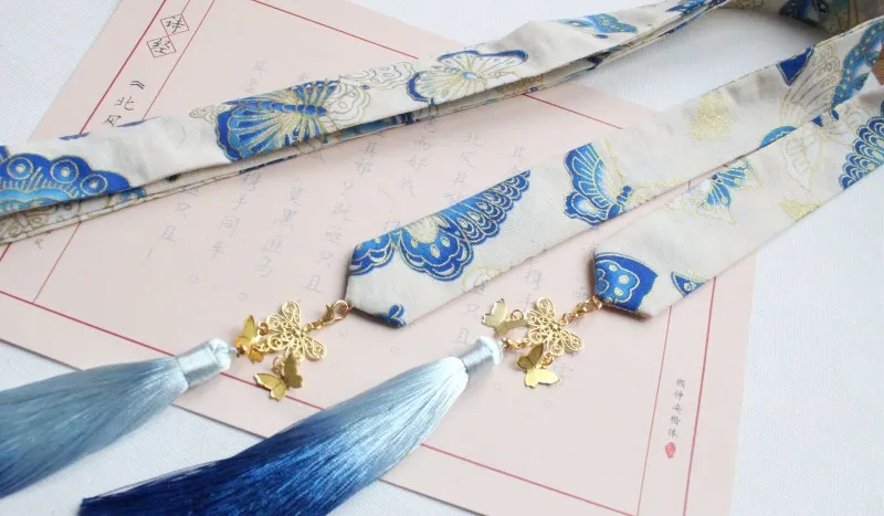 Мужские и wo мужские салфетки Hanfu повязка для волос с кисточками позолоченный кран кои Съемная кисточка головные уборы аксессуары для волос лента для волос