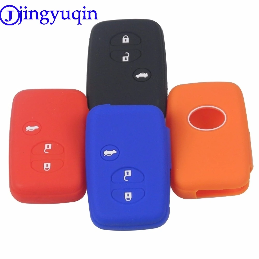 

Чехол jingyuqin 10ps, 3 кнопки, для стайлинга автомобилей Силиконовые, для Toyota Kamimizu, Land Cruiser, Camry, Highlander, Crown, Prado, Prius