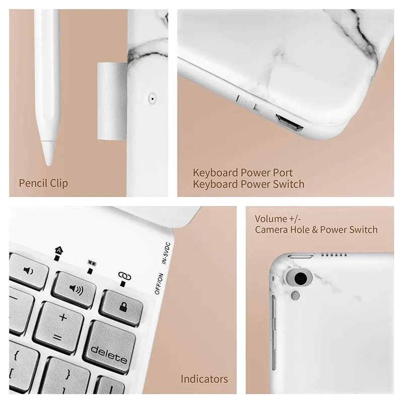 Для iPad Pro 9,7 чехол, для iPad 9,7 чехол(/) 360 повернуть беспроводной BT 7 цветов светодиодный подсветка авто Пробуждение/сна крышка клавиатуры