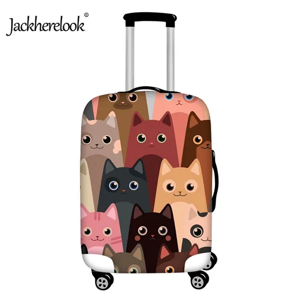 HMC469 Jackherelook мультфильм милый кот багаж защитный чехол Защитный дорожный костюм чехол для 18-30 дюймов тележка чехол дождевик - Цвет: HMC469