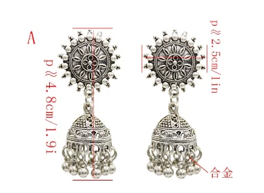 Индийская Jhumka, винтажное ожерелье с серебряной монетой, висячие серьги, набор для женщин, турок, Тибет, кисточка, колье, колье, ожерелье, ювелирные изделия в африканском стиле