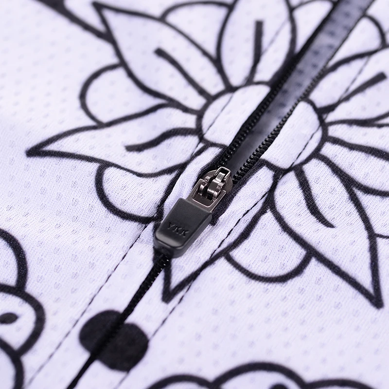 Зимний теплый флис белый череп сублимационная печать длинный рукав Велоспорт