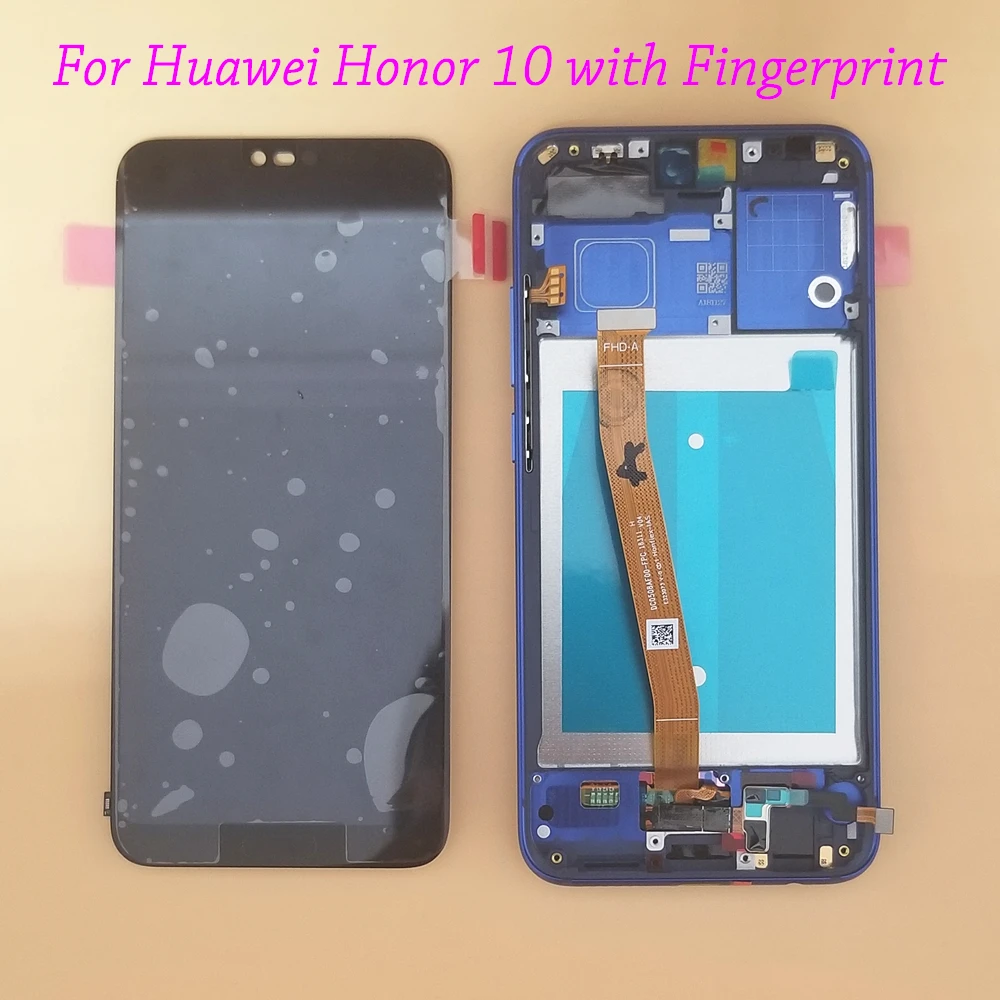 Оригинальный ЖК-экран с отпечатком пальца для huawei honor 10 ЖК-дисплей + кодирующий