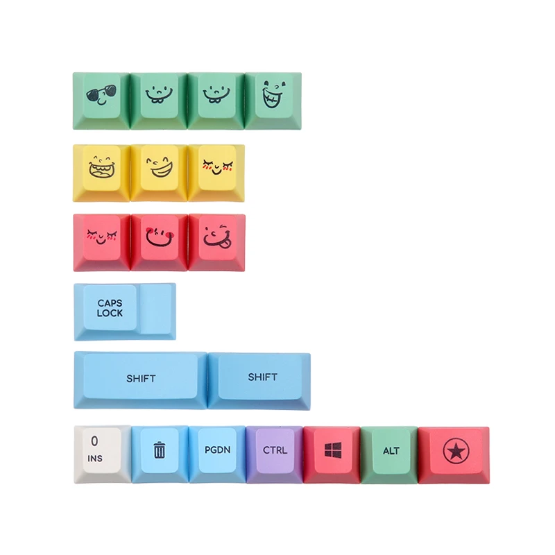 Мел рукав keycap124 клавиши pbt cherry mx механическая клавиатура keycaps краситель subbed