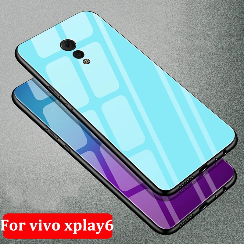 5 46 &quotдля vivo xplay6 чехол для телефона градиентный синий из закаленного стекла xplay 6