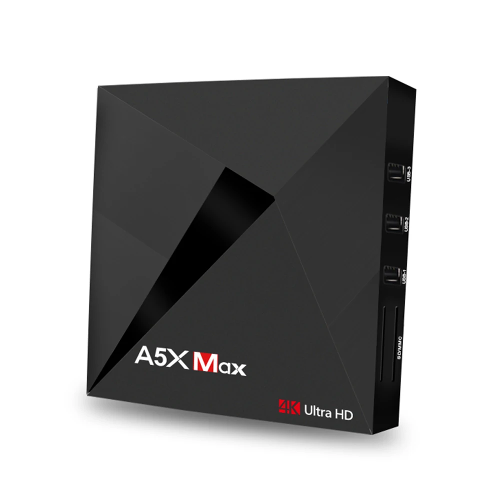 A5X MAX Android 8 1 Smart ТВ коробка RK3328 4 Гб Оперативная память + 32 GB Встроенная 2 4G WI FI Bluetooth4.0