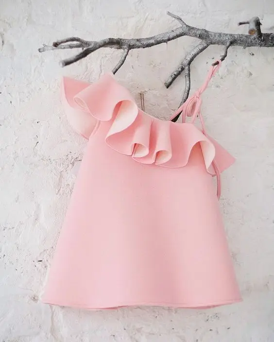 2019 г. Одежда для маленьких девочек милое розовое платье на бретелях Брендовое