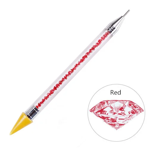 1pc Red Pencil Высокое качество, Кристальный карандаш, стразы с плоской задней поверхностью, инструменты для самостоятельного изготовления бусин, шпильки, палочки для одежды, алмазные палочки, er B1145 - Цвет: 1pc Red Pencil