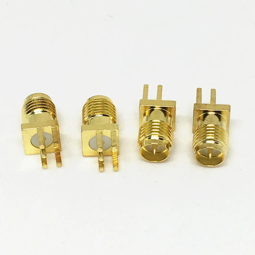5 шт. латунный RP SMA штекер Центральная пайка PCB зажим край крепление RF Разъем для