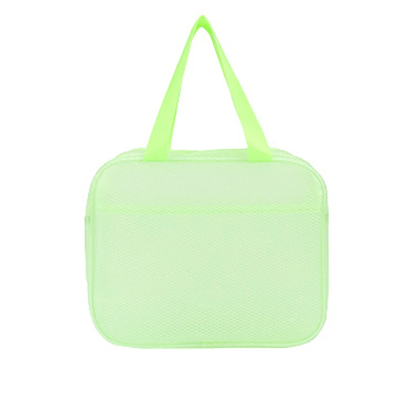 Fluorescent green Прочная Женская водонепроницаемая сумка для плавания, сетчатая ткань, пляжные сумки, прозрачные EVA пляжные сумки для бассейна, купальный костюм, сумка для плавания - Цвет: Fluorescent green
