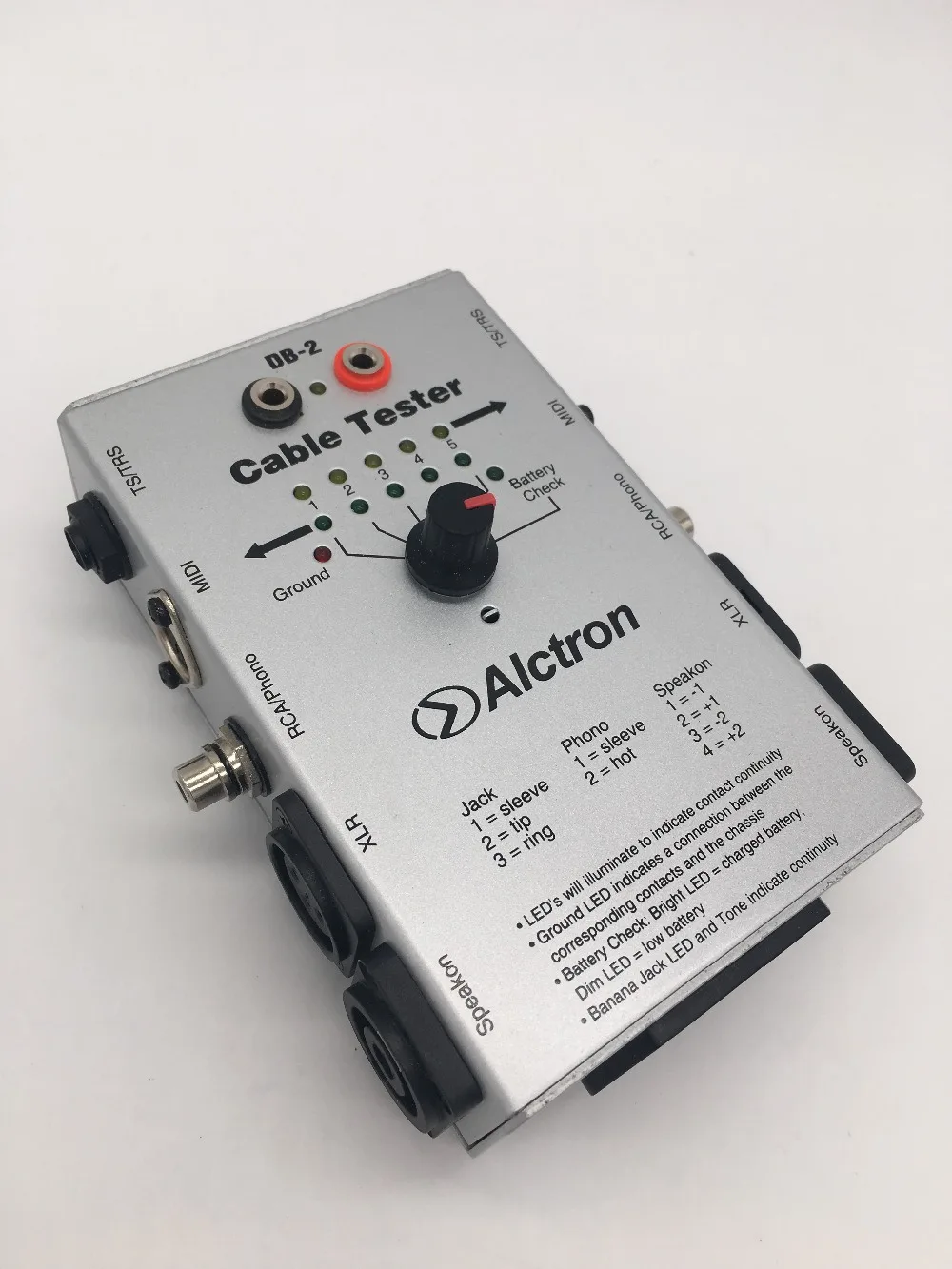 ALCTRON DB-2 мульти тестер аудио кабеля аудио кабель измерительная линия Тестовый Кабель тестер инструмент звук инженерный помощник