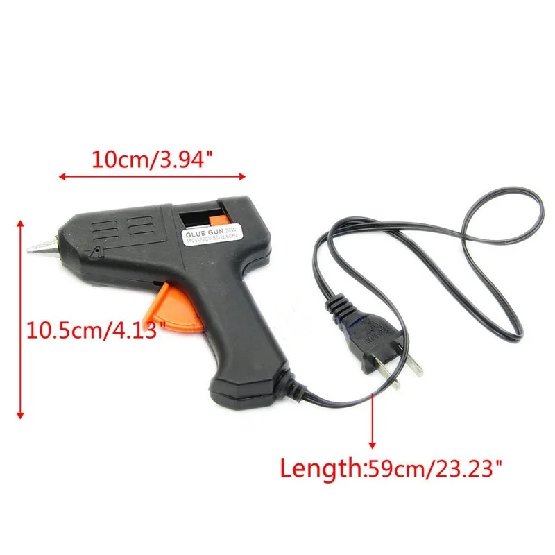 

High Quality 100-220V US Plug 20W Mini Electric Heating Hot Melt Glue Gun Sticks Trigger Art Repair Tool 2017 New