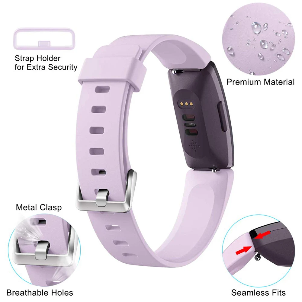 Для Fitbit Inspire Hr Band Силиконовый спортивный сменный Браслет ремешок для Fitbit Inspire фитнес-трекер с 3 шт