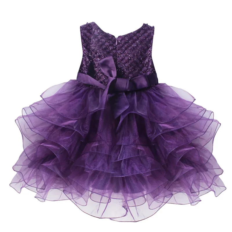 Зимнее платье на крестины для маленьких девочек одежда первого дня рождения