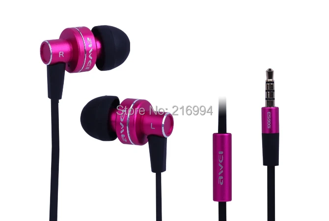 Подлинная AWEI ES900i наушники-вкладыши для IPhone IPod Samsung HTC Xiaomi Clear Bass с микрофоном
