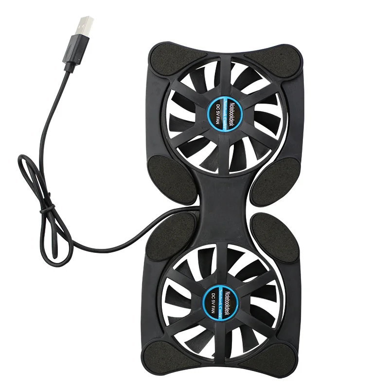 Складные Охлаждающие подставки Fanshu для ноутбуков с USB мини портативные двойные
