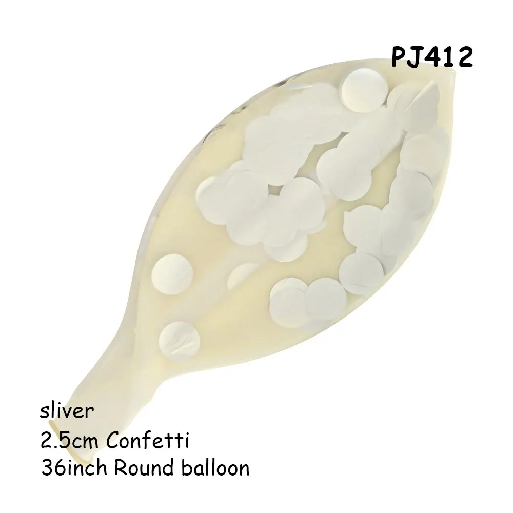 PJ412 balloon 36 дюймов воздушный шар "Конфетти" тюль круглый гигантские надувные воздушные шары с днем рождения год Свадебные Рождество Рождественские украшения вечерние Fovors Globos - Цвет: PJ412 balloon