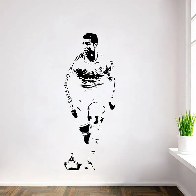 Бесплатная доставка наклейка на стену Криштиану Роналду CR7 для футбола украшение