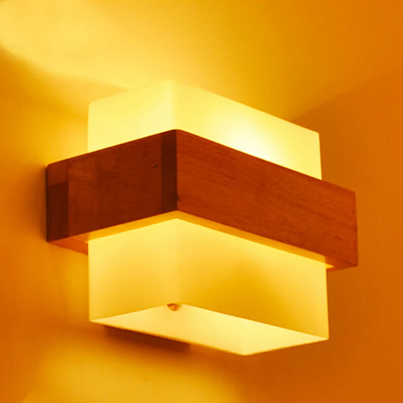 Настенный светильник в японском стиле для гостиной современный стеклянный