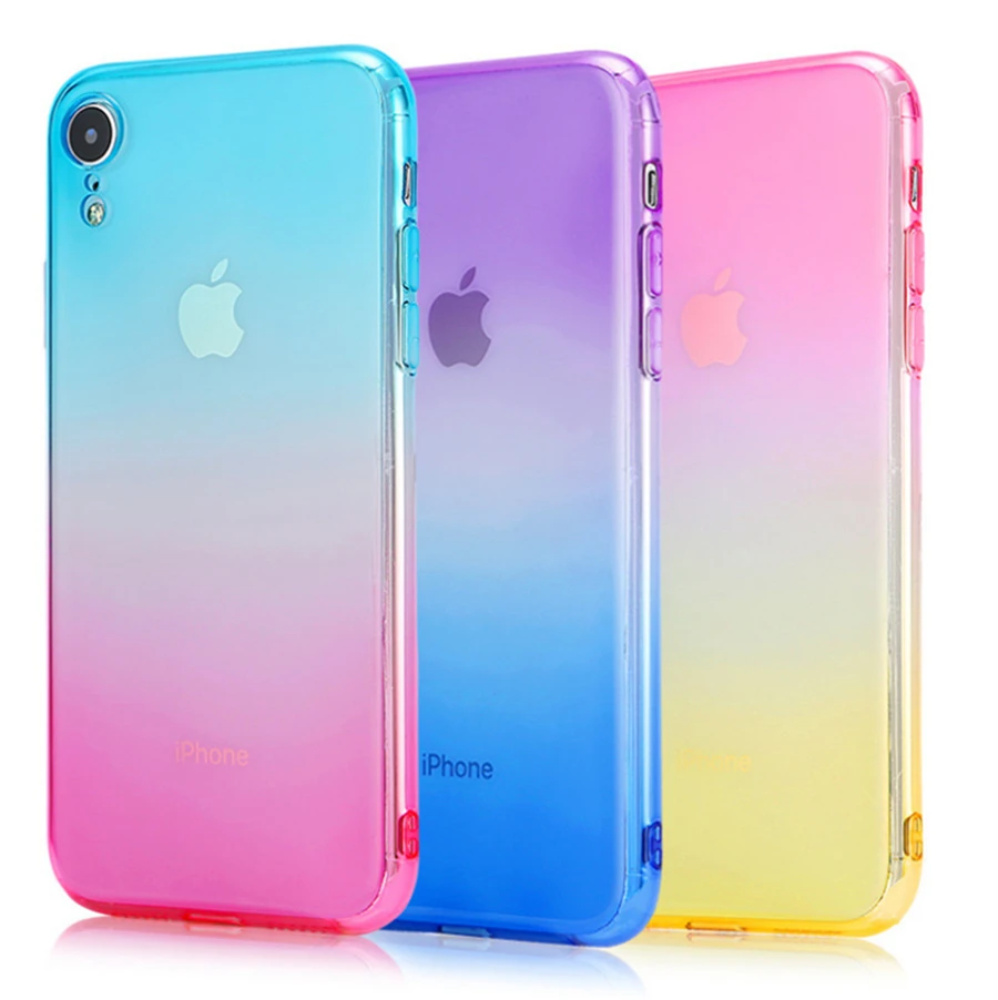 Ультратонкие Чехлы для iPhone 6 6S 7 8 Plus X XS Max XR прозрачные телефонные чехлы из ТПУ 5S SE