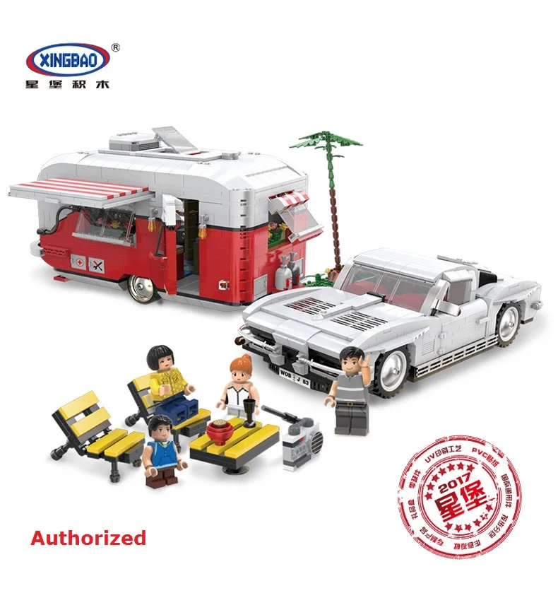 XingBao блоки 08003 MOC Camper набор 2436 шт Детские развивающие Строительные кирпичи игрушки