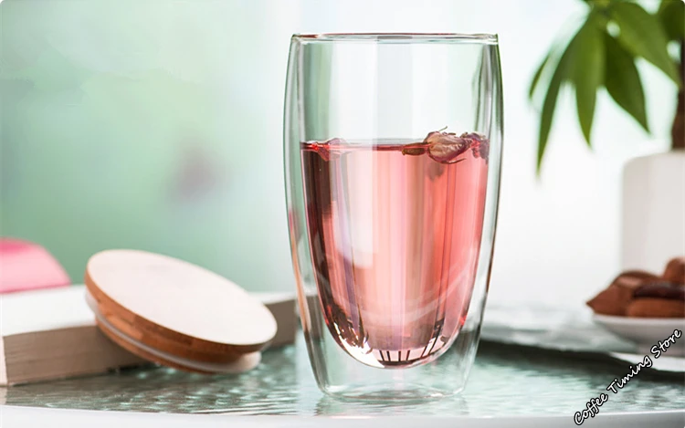 Tasse Bodum Cup Transparent Double Walled Coffee Glasses Mugs With Bamboo Lid Multi Capacity Optional Environmental Health