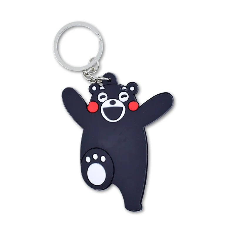 6 стилей Кумамон брелок фигурку мягкого ПВХ keyring Двусторонняя милый мультфильм