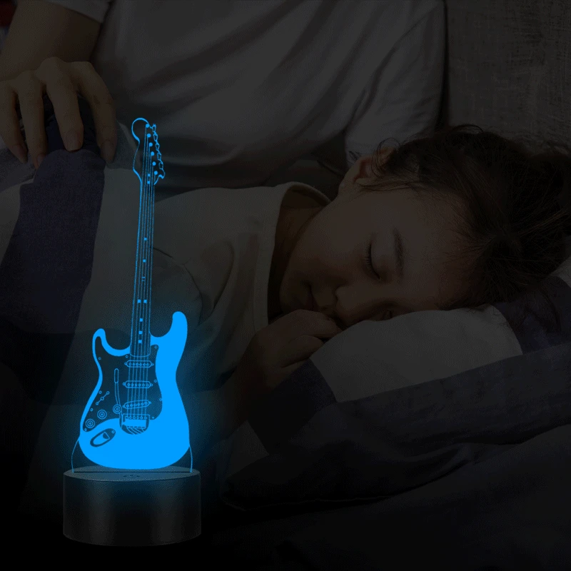 3D ночной Светильник VCity Luminaria светодиодная настольная лампа для электрогитары