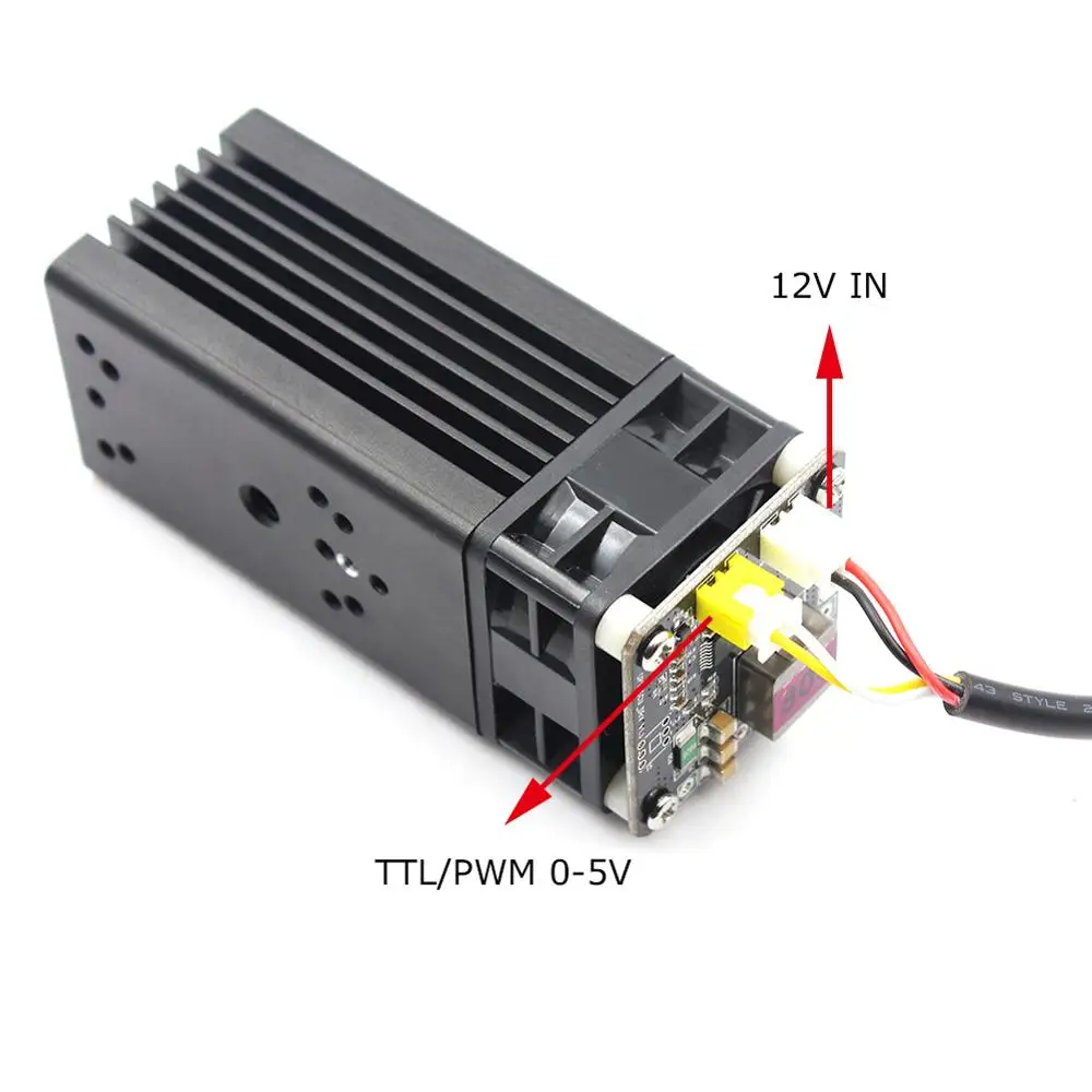 Лазерная головка oxlasers высокой мощности 15 Вт DIY TTL 450 нм Синий лазерный модуль для