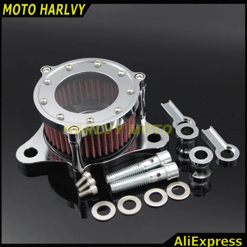 Воздушный фильтр Chrome горячая Распродажа для мотоциклов воздухоочиститель с ЧПУ