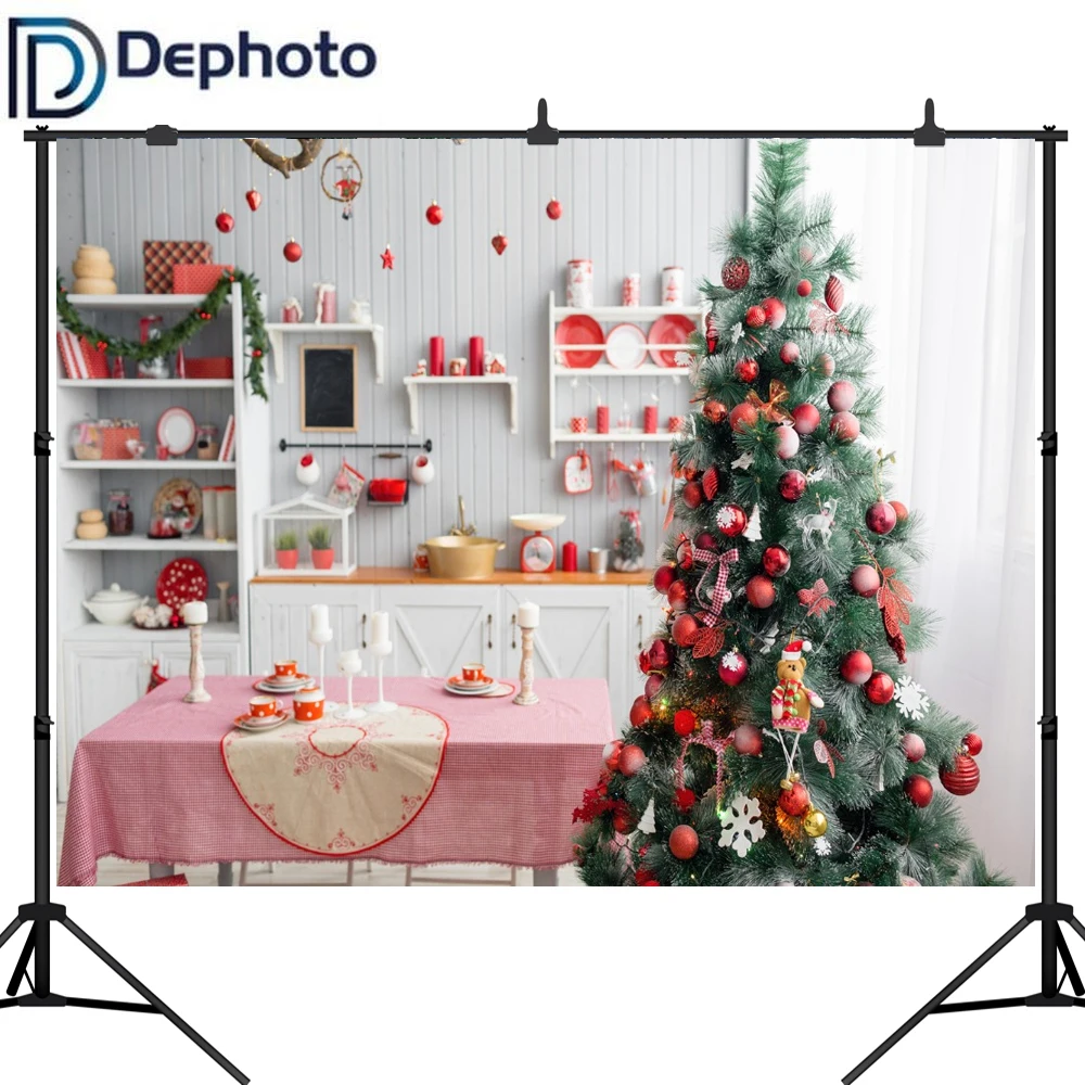 Dephoto Рождественская елка фон кухня для фотостудии ребенок Кук фотобудка