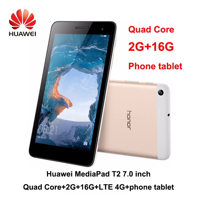 Huawei MediaPad T2 планшет с 5 дюймовым дисплеем четырёхъядерным процессором ОЗУ 2 Гб ПЗУ