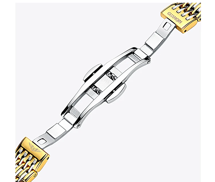 GUANQIN, женские часы, Роскошные, Топ бренд, часы, повседневные, модные, ультра тонкие, 6 мм, дизайн, золото, серебро, сталь, платье, кварцевые часы для девочек
