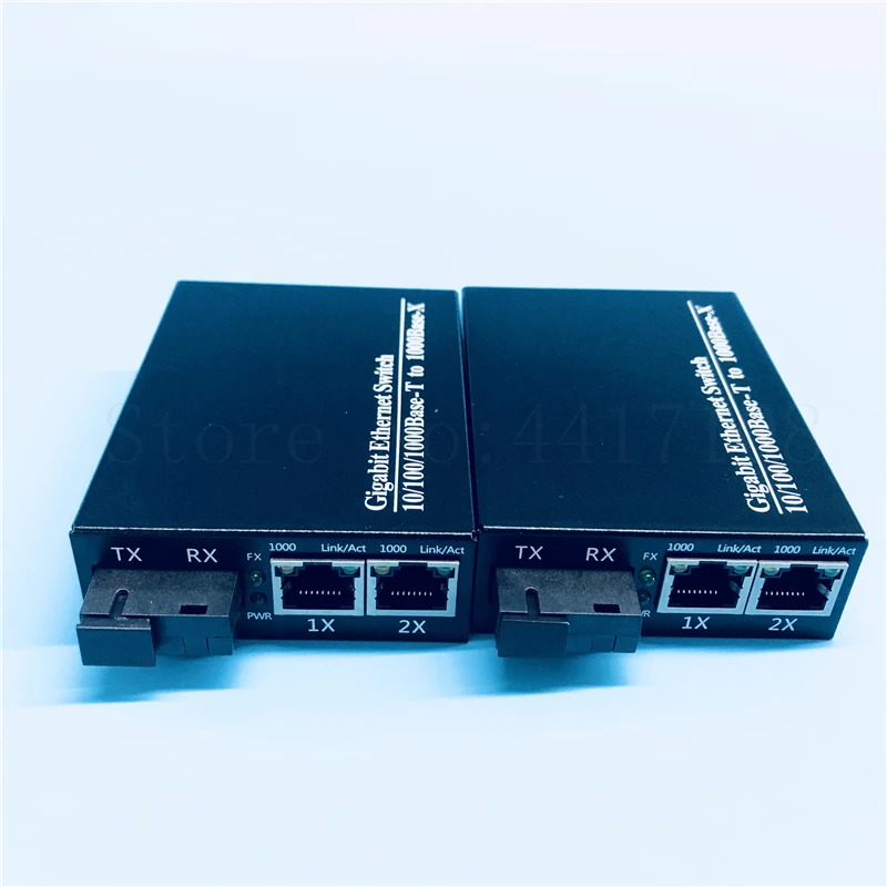 1 Гбит Ethernet коммутатор 10/100/1000 м волоконно оптический медиа конвертер один режим 2