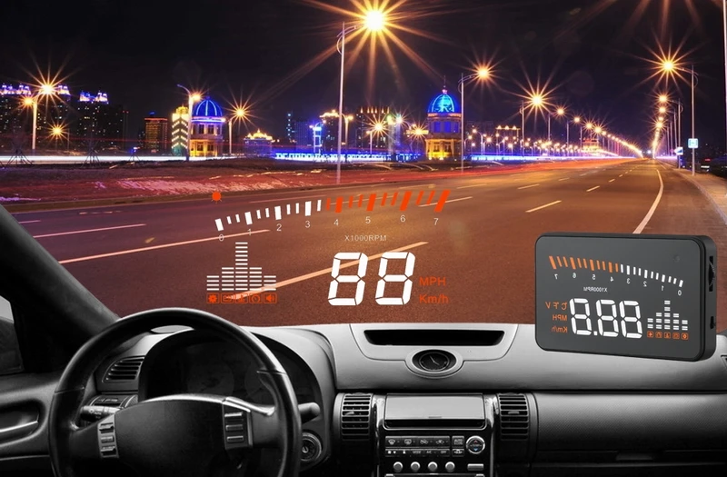 Проектор на лобовое стекло X5 OBD2 автомобильный индикатор скорости отображение