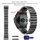 Ремешок для смарт-часов Garmin Fenix 5X5X PlusFenix 33 HRQuatix 3Tactix Bravo, нержавеющая сталь, 26 мм