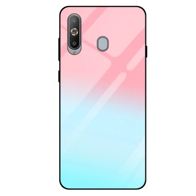 Чехол для samsung galaxy A8S, Одноцветный, закаленное стекло, чехол для телефона, для samsung A8S, SM-G8870, чехол, градиентное стекло, оболочка, 6,4" - Цвет: A7