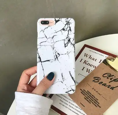 Модный брендовый мраморный чехол для телефона для iphone X Xs чехол для MAX XR для iphone 6 S 7 6Plus 6 S 7Plus 8 8Plus Жесткий Чехол Черный Белый Чехол - Цвет: ha378