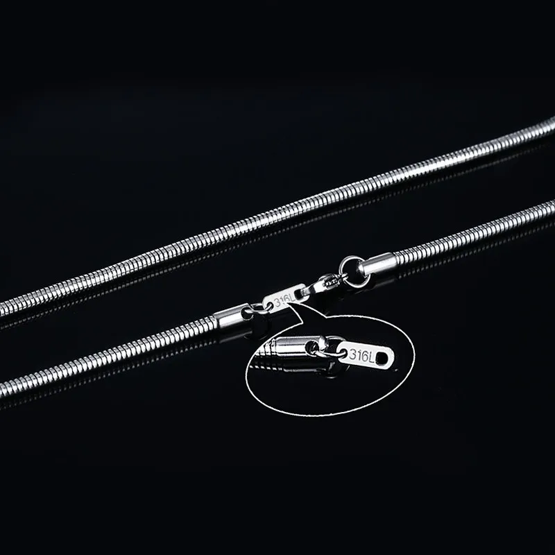 3 мм Мужская Женская круглая цепочка змейка ожерелье из золотой нержавеющей