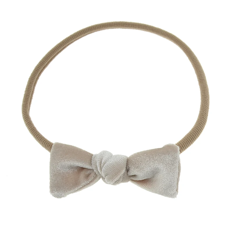 Прекрасный девочка бархат лук эластичный нейлон повязка на голову головные