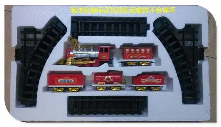 

Kids electric Railway train Toys Classical Enlighten Train Track Model Railroad Toys Train Electric Rail Car Kids Toys for child