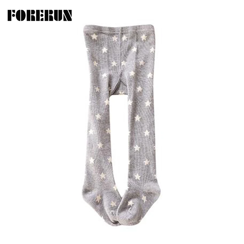 Новинка 2018 детские колготки чулки с принтом звезд для маленьких девочек Осенние