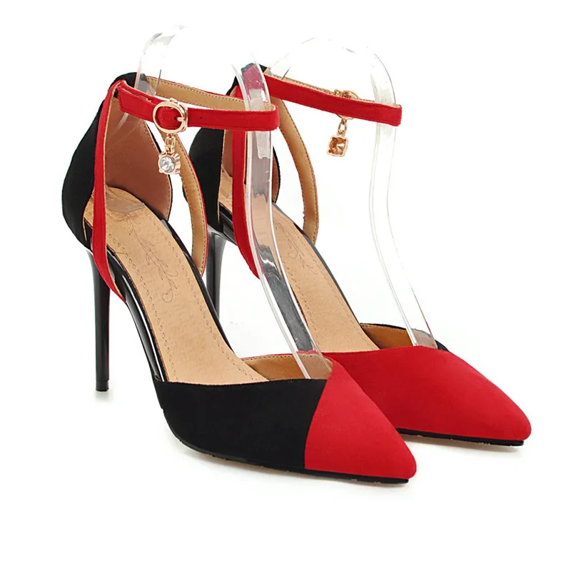 red ASUMER/ г., новые модные туфли-лодочки женская обувь разноцветные туфли на высоком каблуке с острым носком пикантные женские свадебные туфли - Цвет: red