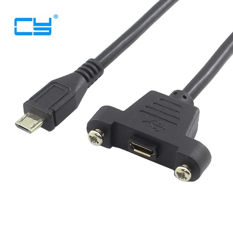 5-контактный разъем Micro USB 2 0 штекер удлинитель 30 см 50 с отверстием для крепления на