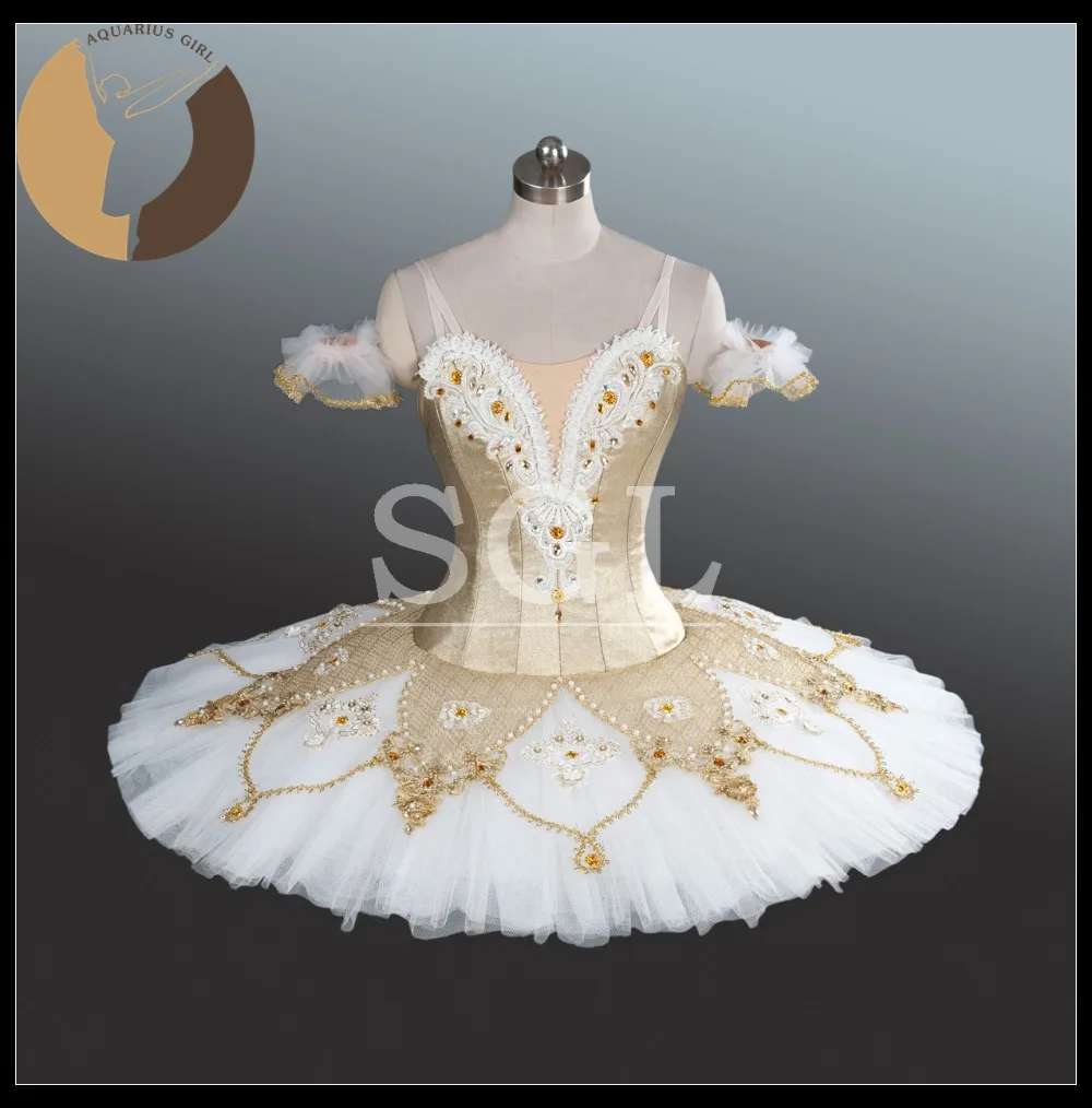 Новинка 2017 года балетные пачки золотистого цвета для взрослых шоу детские