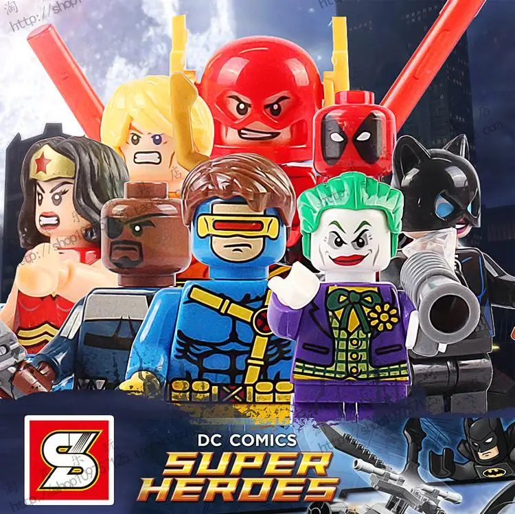 8 шт./компл. Flash Мстители строительные наборы кубиков Обучающие игрушки
