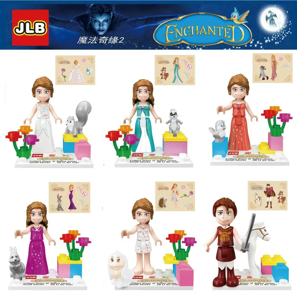 6 шт. волшебная Белоснежка Let it go Эльза принцесса девочки друзья строительные