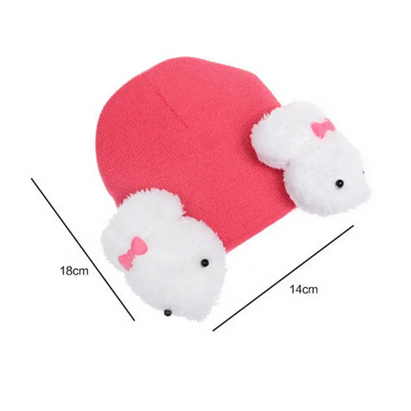 2019 Детские аксессуары зимняя детская Шапка-бини с кроличьими ушками | Детская