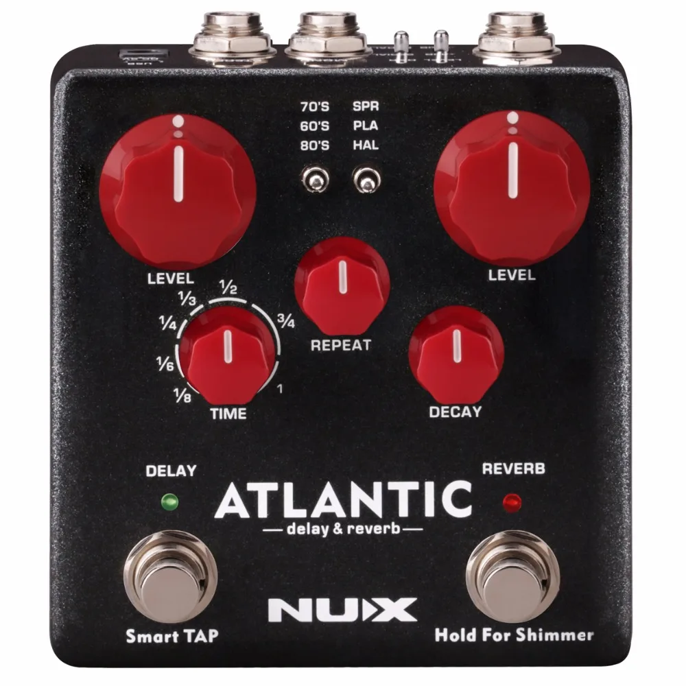 Педаль эффектов задержки и реверберации NUX Atlantic Multi с внутренней маршрутизацией