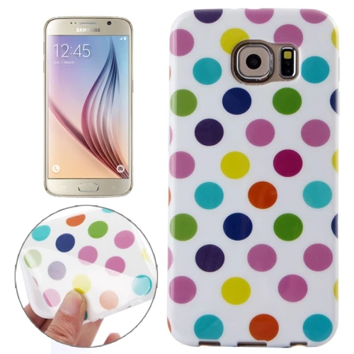 Красочные Горошек Кремния Мягкие TPU Телефон Случаях для Samsung Galaxy s6 защитная